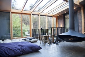 Saunaanbau mit Kamin