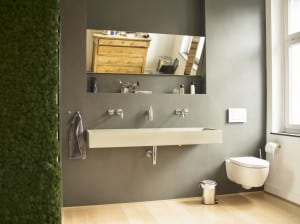 Kalkmarmorputz in Betonoptik