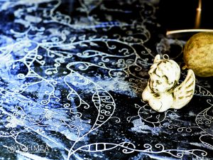 Scrafitto Technik auf Putz