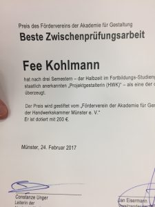 Preisverleihung von Fee