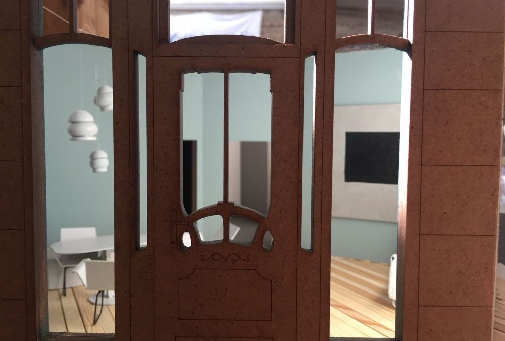 Blick von außen in das Modell