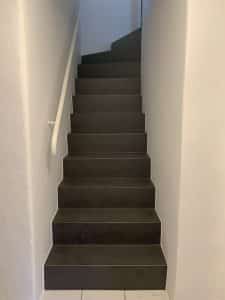 Die Kellertreppe wurde auch überspachtelt