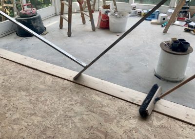 der Unterboden liegt