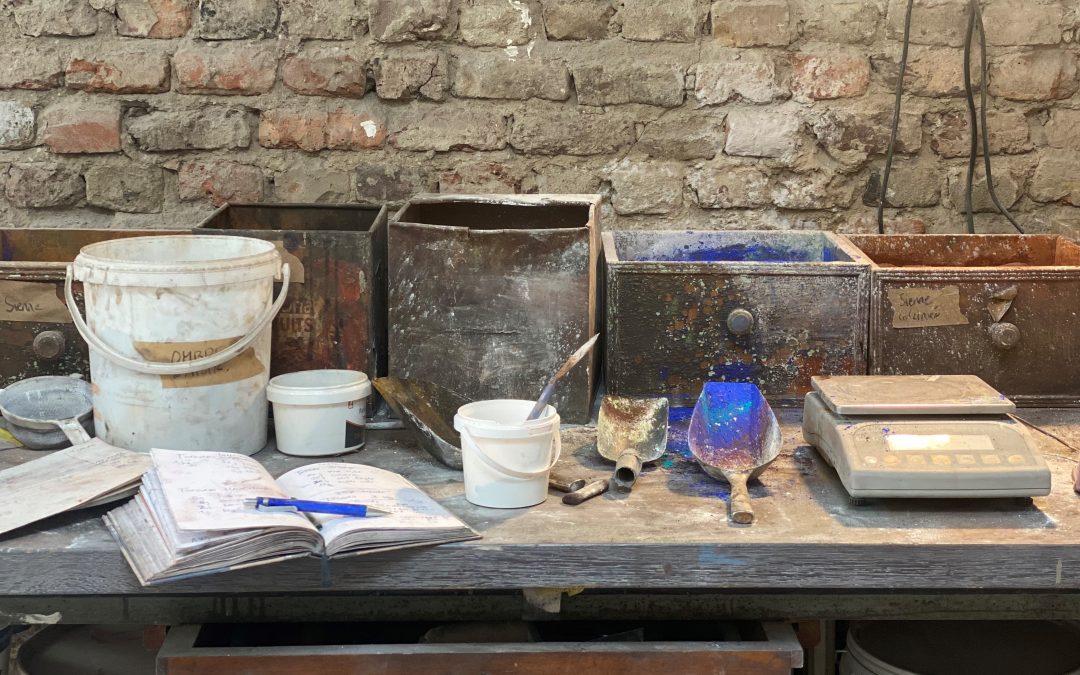 unser Pigmente Misch-Tisch